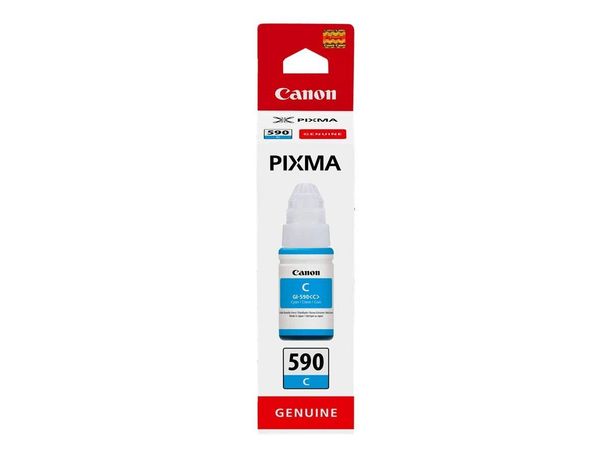 Canon GI590C Cyan Standard Capacity Ink Bottle 70ml - 1604C001 - NWT FM SOLUTIONS - YOUR CATERING WHOLESALER