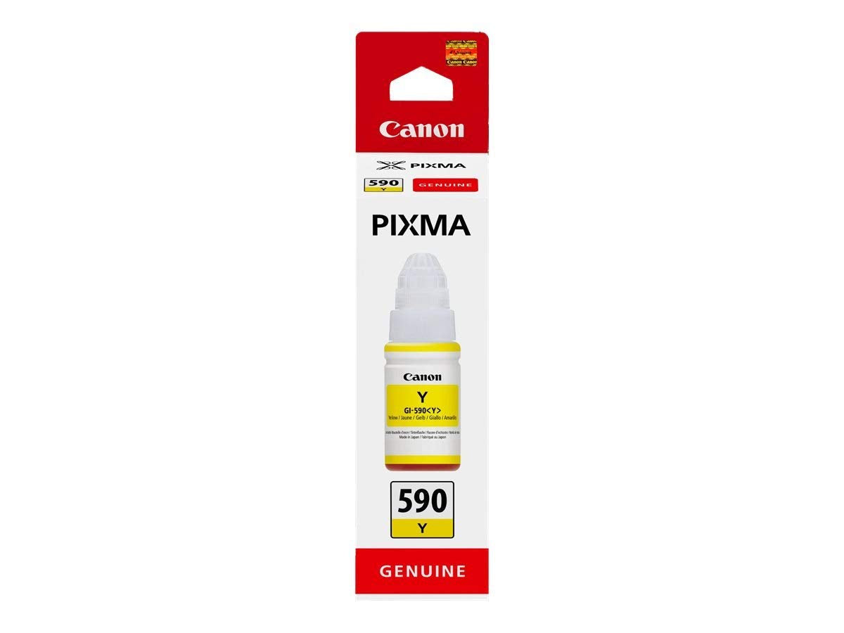 Canon GI590Y Yellow Standard Capacity Ink Bottle 70ml - 1606C001 - NWT FM SOLUTIONS - YOUR CATERING WHOLESALER