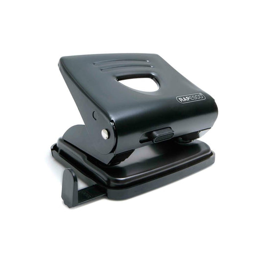 Rapesco 825 2 Hole Punch Metal 25 Sheet Black - 1030 - NWT FM SOLUTIONS - YOUR CATERING WHOLESALER