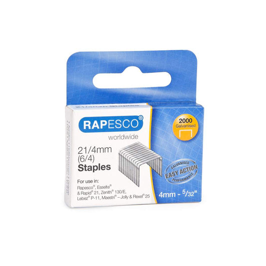 Rapesco 21/4mm Galvanised Staples (Pack 2000) - 1367 - NWT FM SOLUTIONS - YOUR CATERING WHOLESALER