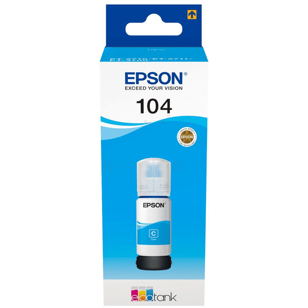 Epson 104 Cyan Ink Bottle 70ml - C13T00P240 - NWT FM SOLUTIONS - YOUR CATERING WHOLESALER