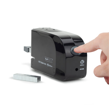 Rapesco 626EL Automatic Stapler USB Electric/Battery 15 Sheet Black - 1454