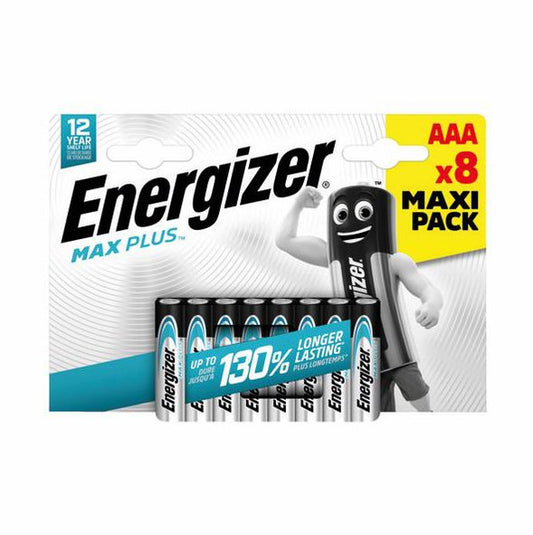 Energizer Max Plus AAA Alkaline Batteries (Pack 8) - E301322502 - NWT FM SOLUTIONS - YOUR CATERING WHOLESALER
