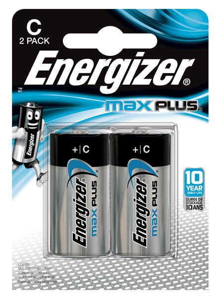 Energizer Max Plus C Alkaline Batteries (Pack 2) - E301324203 - NWT FM SOLUTIONS - YOUR CATERING WHOLESALER