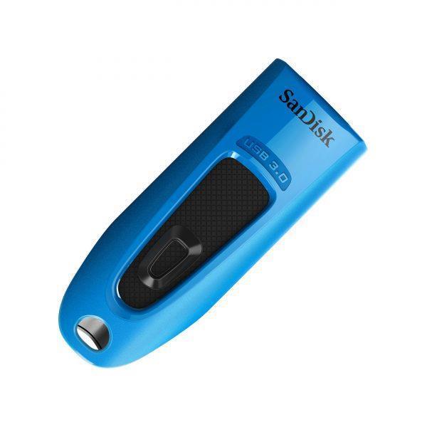 SanDisk 32GB Ultra USB3.0 Slide Blue Flash Drive Up to 100Mbs Read Speed - NWT FM SOLUTIONS - YOUR CATERING WHOLESALER
