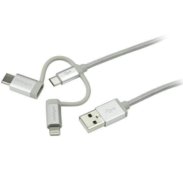 StarTech.com 1M 3 in 1 Lightening USB Cable - NWT FM SOLUTIONS - YOUR CATERING WHOLESALER