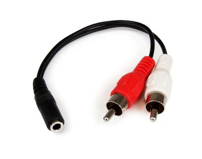 StarTech.com 6in Stereo Cable 3.5mm F to 2x RCA M - NWT FM SOLUTIONS - YOUR CATERING WHOLESALER