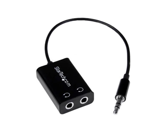 StarTech.com Black Slim Mini Jack Splitter Cable - NWT FM SOLUTIONS - YOUR CATERING WHOLESALER