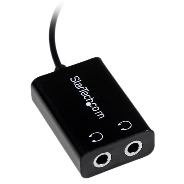 StarTech.com Black Slim Mini Jack Splitter Cable