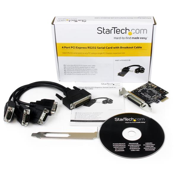 StarTech.com 4 Port RS232 PCI Express Serial Card