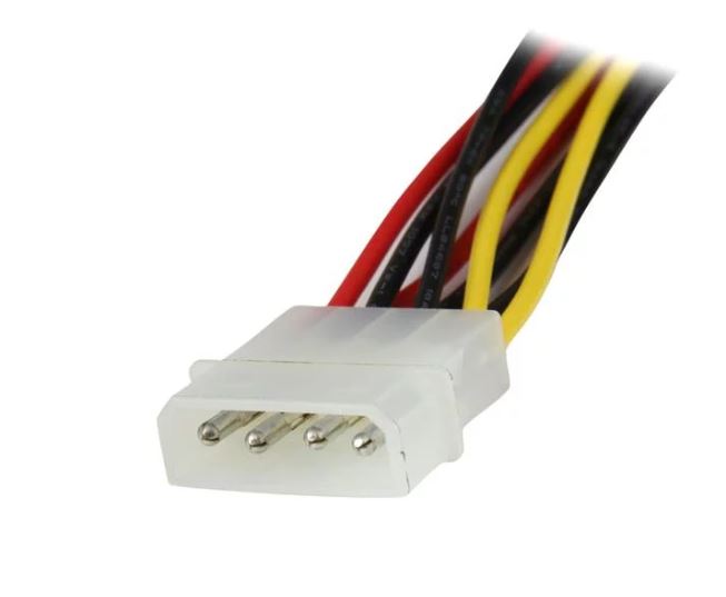 StarTech.com 12in LP4 to 2x Latching SATA Power Y Cab