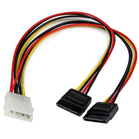 StarTech.com 12in LP4 to 2x SATA Power Y Cable - NWT FM SOLUTIONS - YOUR CATERING WHOLESALER