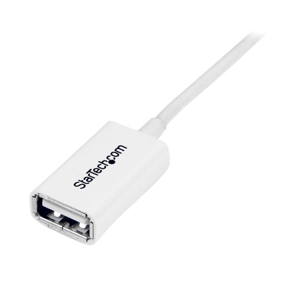 StarTech.com 2m White USB 2.0 Extension Cable