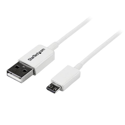 StarTech.com 1m USB A to Micro B White Cable - NWT FM SOLUTIONS - YOUR CATERING WHOLESALER