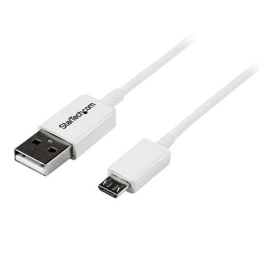 StarTech.com 2m White Micro USB Cable A to Micro B - NWT FM SOLUTIONS - YOUR CATERING WHOLESALER