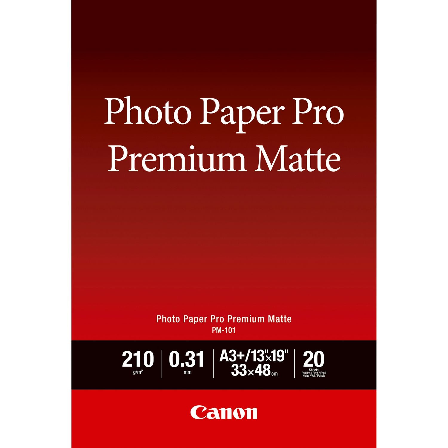 Canon PM-101 Premium A3+ Matte Photo Paper 20 sheets - 8657B007 - NWT FM SOLUTIONS - YOUR CATERING WHOLESALER