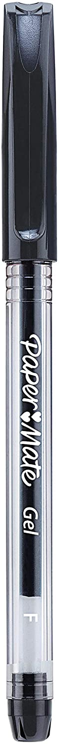 Paper Mate Gel Stick Ballpoint Pen 0.5mm Tip 0.3mm Pen Black (Pack 12) - 2084375 - NWT FM SOLUTIONS - YOUR CATERING WHOLESALER