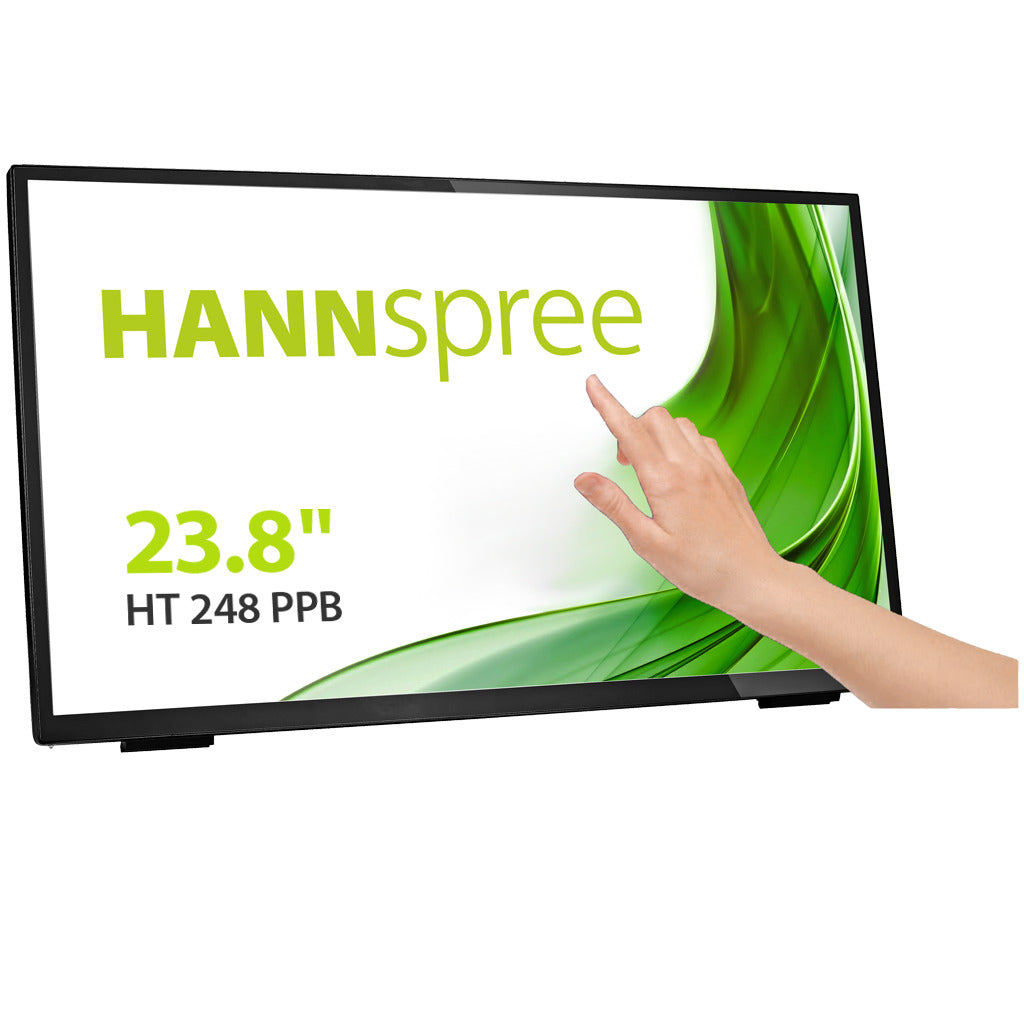 Hannspree HT248PPB 24 Inch 1920 x 1080 Pixels Full HD IPS HDMI DisplayPort Touchscreen Monitor - NWT FM SOLUTIONS - YOUR CATERING WHOLESALER