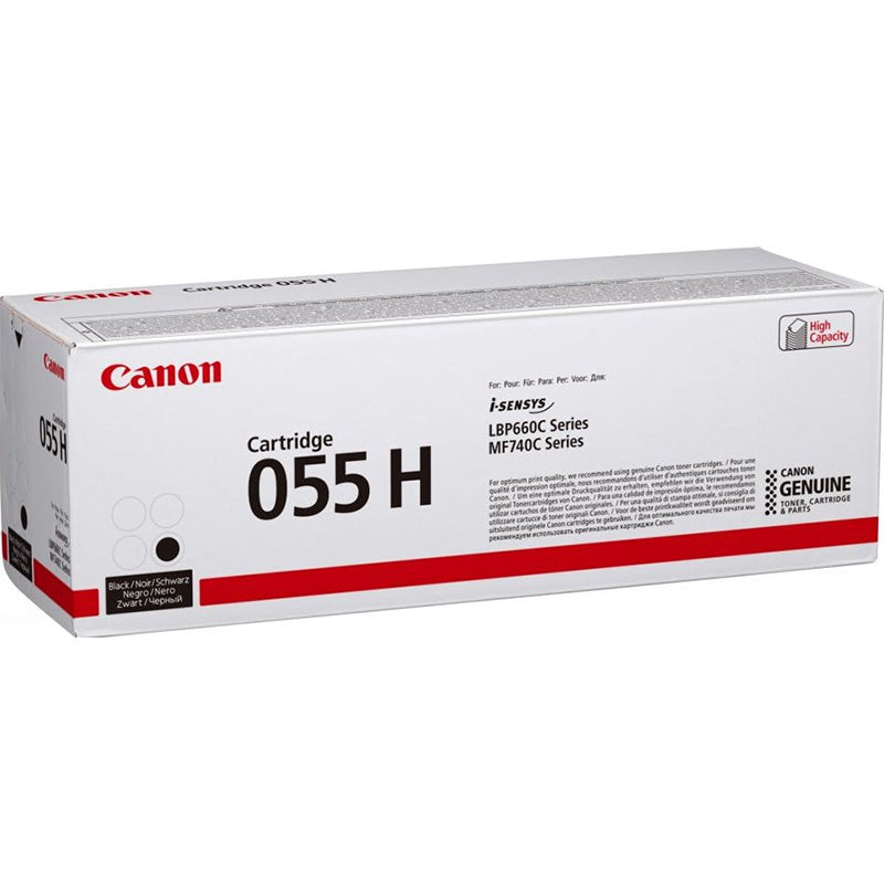 Canon 055HBK Black High Capacity Toner Cartridge 7.6k pages - 3020C002 - NWT FM SOLUTIONS - YOUR CATERING WHOLESALER