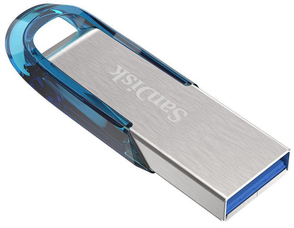 SanDisk 32GB Ultra Flair USB3.0 Tropical Blue Capless Flash Drive Up to 150Mbs Read Speed