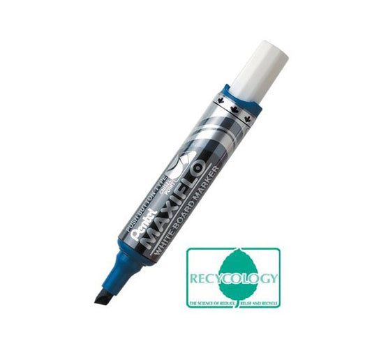 Pentel Maxiflo Whiteboard Marker Chisel Tip 1.5-6.2mm Line Blue (Pack 12) - MWL6-CO - NWT FM SOLUTIONS - YOUR CATERING WHOLESALER