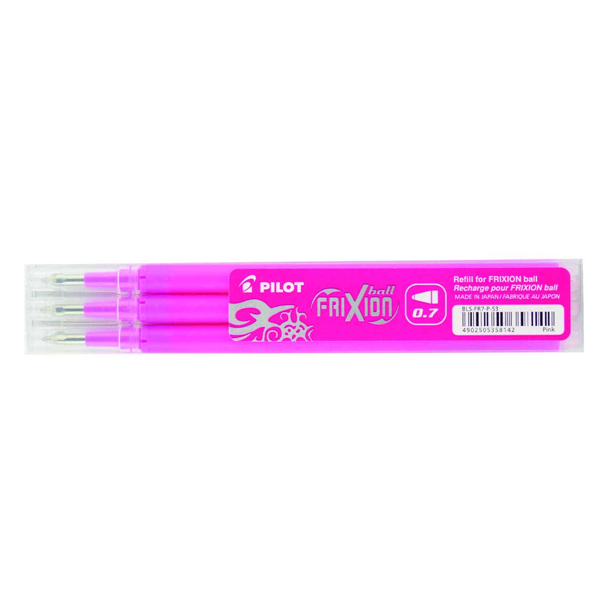 Pilot Refill for FriXion Ball/Clicker Pens 0.7mm Tip Pink (Pack 3) - 75300309 - NWT FM SOLUTIONS - YOUR CATERING WHOLESALER