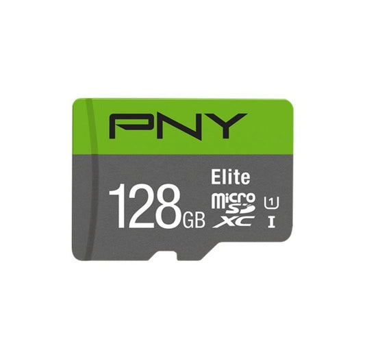 PNY 128GB Elite CL10 UHS1 MicroSDXC and Adapter - NWT FM SOLUTIONS - YOUR CATERING WHOLESALER