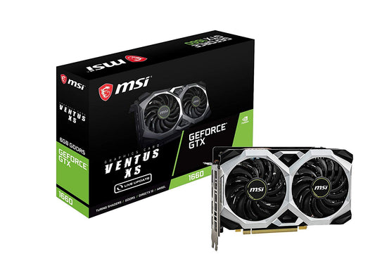 MSI GTX 1660 Ventus XS OC 6GB DDR6 PCIE Graphics Card - NWT FM SOLUTIONS - YOUR CATERING WHOLESALER