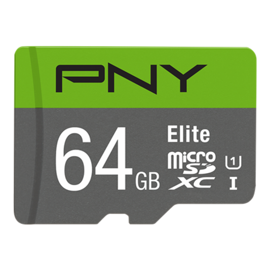 PNY 64GB Elite CL10 UHS1 MicroSDXC and Adapter - NWT FM SOLUTIONS - YOUR CATERING WHOLESALER