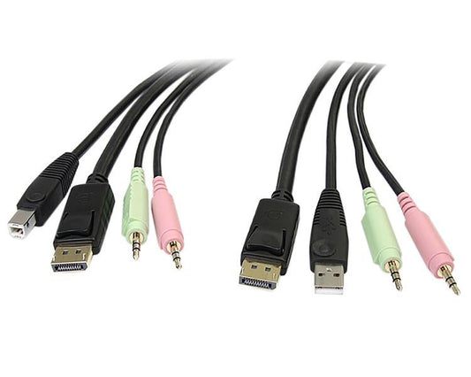 StarTech.com 6ft 4in1 USB DP KVM Switch Cable - NWT FM SOLUTIONS - YOUR CATERING WHOLESALER