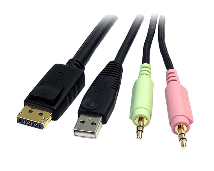 StarTech.com 6ft 4in1 USB DP KVM Switch Cable