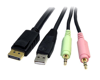 StarTech.com 6ft 4in1 USB DP KVM Switch Cable