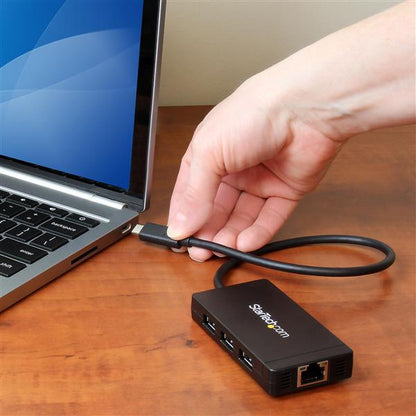StarTech.com 3 Port USB 3.0 Hub with Gigabit Ethernet