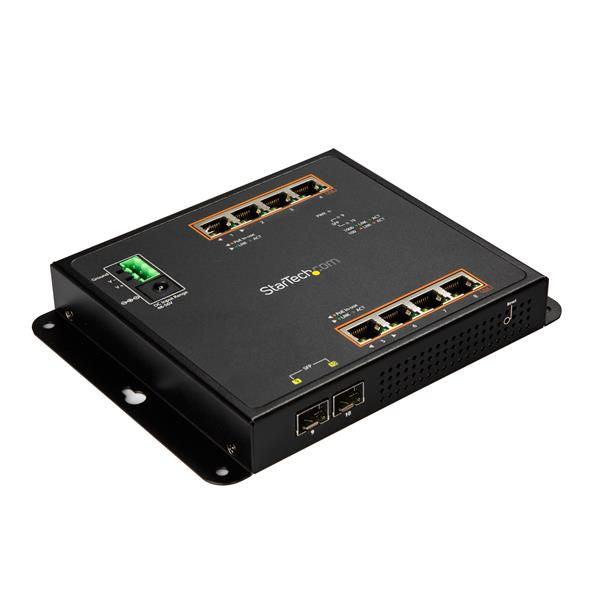 StarTech.com GbE Switch 8 Port PoE plus 2 SFP Ports - NWT FM SOLUTIONS - YOUR CATERING WHOLESALER