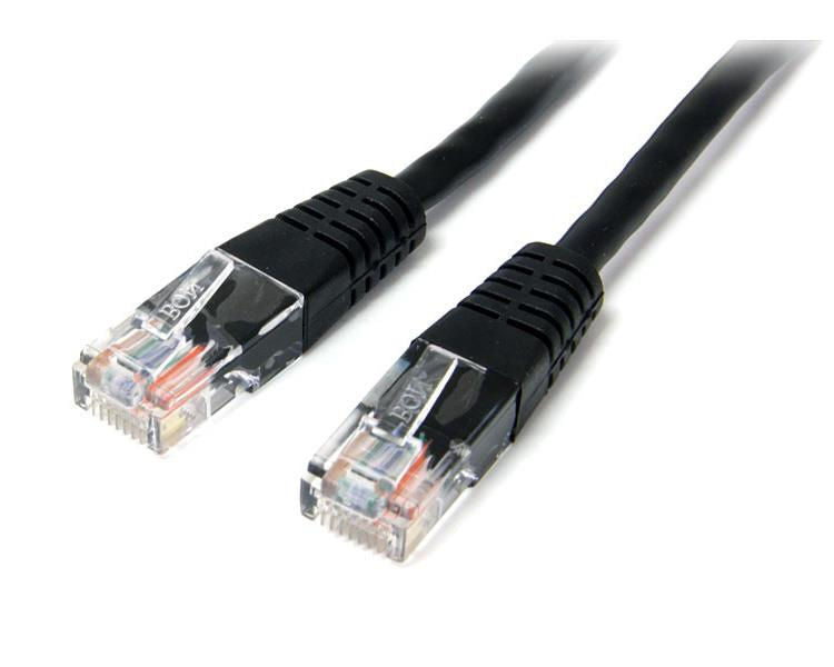 StarTech.com 15m Black Molded Cat5e UTP Patch Cable - NWT FM SOLUTIONS - YOUR CATERING WHOLESALER