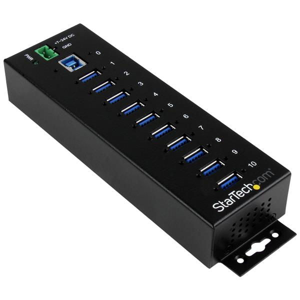 StarTech.com Rugged Metal 10 Port USB3.0 Hub DIN Rail - NWT FM SOLUTIONS - YOUR CATERING WHOLESALER