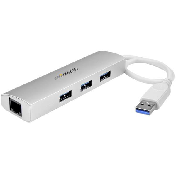 StarTech.com 3 Port Portable USB3 Hub and GB Ethernet - NWT FM SOLUTIONS - YOUR CATERING WHOLESALER