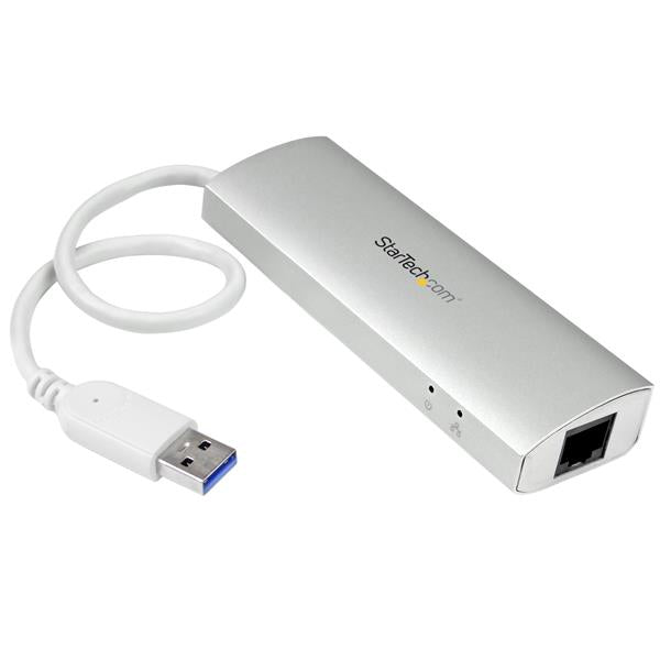 StarTech.com 3 Port Portable USB3 Hub and GB Ethernet