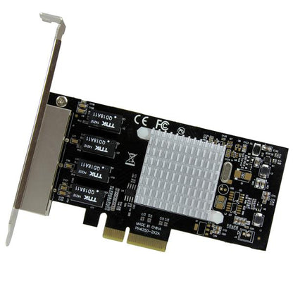 StarTech.com 4 Port Gbit Ethernet Network Card PCIe