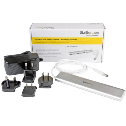 StarTech.com 7 Port USB3 Hub with Built in Cable