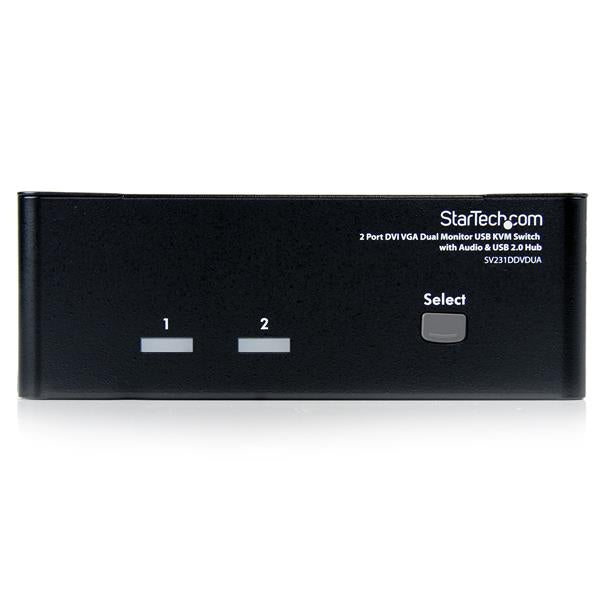 StarTech.com 2 Port DVI VGA Dual Monitor KVM Switch