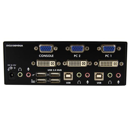 StarTech.com 2 Port DVI VGA Dual Monitor KVM Switch