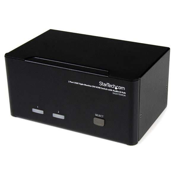 StarTech.com 2 Port Triple Monitor DVI USB KVM Switch - NWT FM SOLUTIONS - YOUR CATERING WHOLESALER