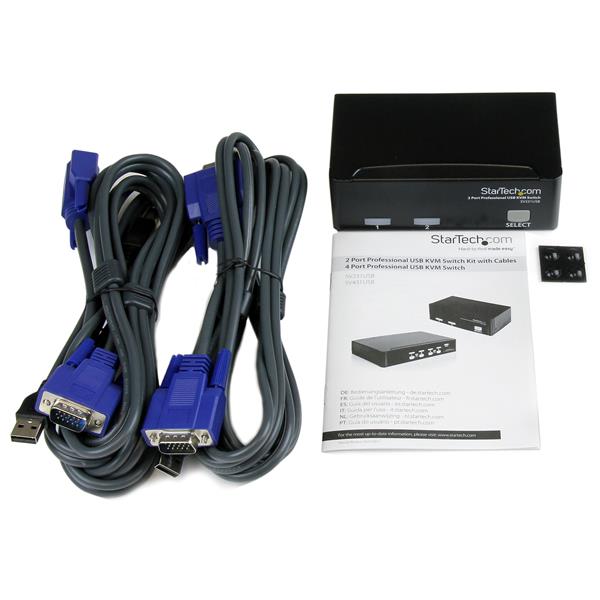 StarTech.com 2 Port USB KVM Switch Kit with Cables