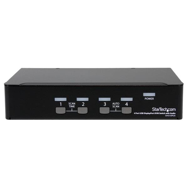StarTech.com 4 Port USB DP KVM Switch with Audio