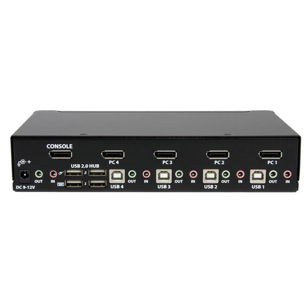 StarTech.com 4 Port USB DP KVM Switch with Audio