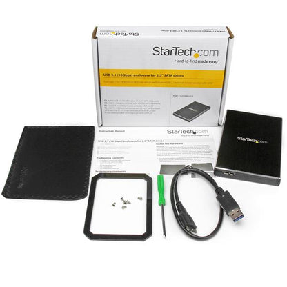 StarTech.com USB3.1 Enclosure for 2.5in SATA Drives