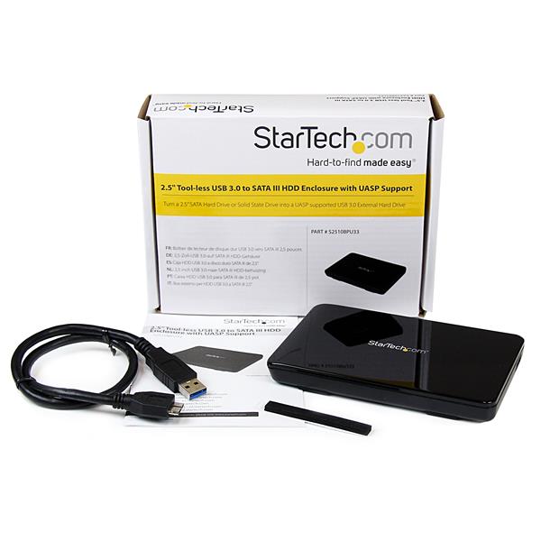 StarTech.com USB3 2.5in External SATA SSD HDD Enclosure