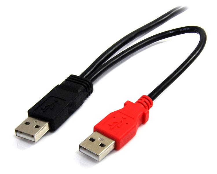 StarTech.com 6ft USB Y Cable for External Hard Drive
