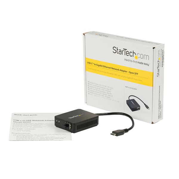 StarTech.com Fibre Optic Converter USB C Open SFP